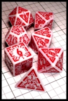Dice : Dice - Dice Sets - Classical Rune White with Red Numerals - Temu Mar 2024